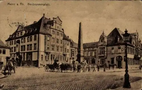 Ak Mainz am Rhein, Neubrunnenplatz