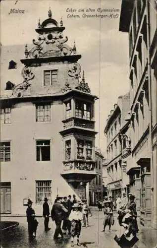 Ak Mainz am Rhein, Erker am alten Gymnasium, ehem. Cronenberger Hof