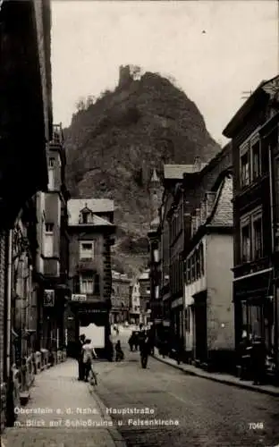 Ak Idar Oberstein an der Nahe, Hauptstraße, Blick auf die Felsenkirche