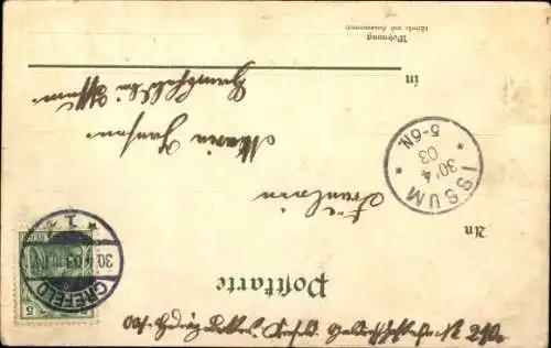 Präge Wappen Litho Kaiser Wilhelm II, Portrait