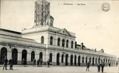 Ak Tirlemont Flämisch Brabant Flandern, Bahnhof