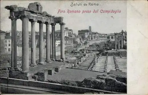 Ak Roma Rom Lazio, Foro Romano preso dal Campidoglio