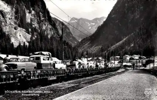 Ak Böckstein Bad Gastein in Salzburg, Tauerntunnel, Autoverladung