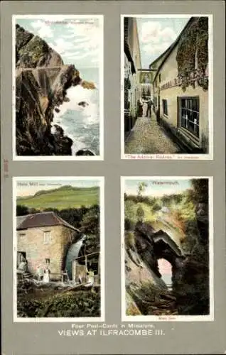 Ak Ilfracombe Devon England, Straße, Felsen, Wohnhaus