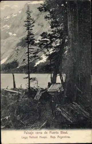 Ak Argentinien, Landschaft in der Nähe von Puerto Blest, See Nahuel Huapi