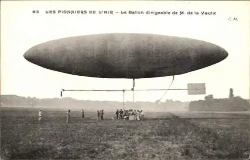 Ak Französisches Luftschiff von M. de la Vaulx