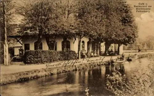 Ak Falkenberg Lilienthal Niedersachsen, Cafe und Restaurant der Bierbrauerei Falkenberg