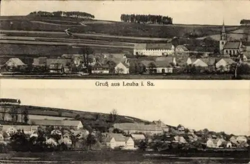 Ak Leuba Ostritz in Sachsen, Panorama