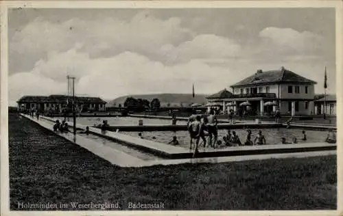 Ak Holzminden an der Weser, Badeanstalt