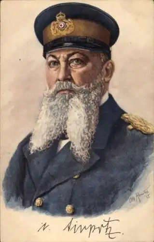 Künstler Ak Renatus, Otto, Großadmiral Alfred von Tirpitz, Nachfolger Hollmanns