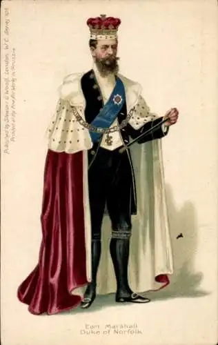 Präge Litho Earl Marshall, Herzog von Norfolk