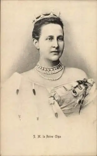 Ak Olga Konstantinowna Romanowa, Königin von Griechenland