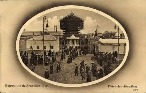 Passepartout Ak Brüssel, Weltausstellung 1910, Plaine des Attractions