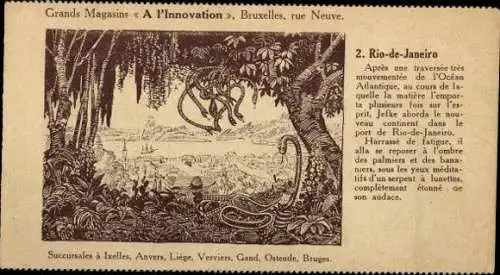 Set von 8 Ak, Reise Antwerpen, Rio, Uruquay,  Puntas-Arenas