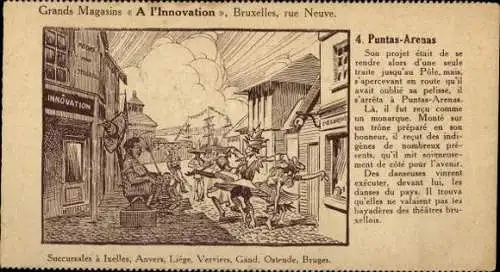 Set von 8 Ak, Reise Antwerpen, Rio, Uruquay,  Puntas-Arenas