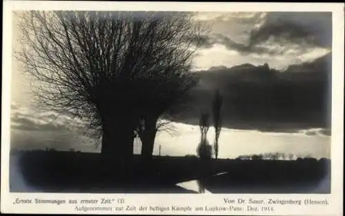 Set von 17 Ak, Ernste Stimmungen aus unserer Zeit, Dr. Sauer, Zwingenberg