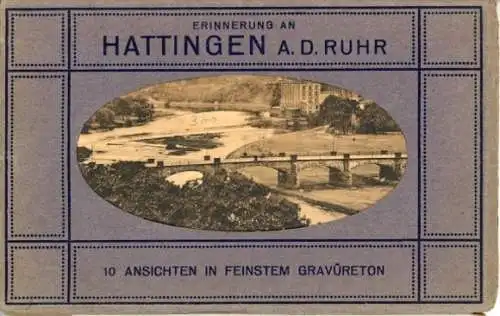 Set von 10 Ak im Umschlag Hattingen an der Ruhr, verschiendene Ansichten