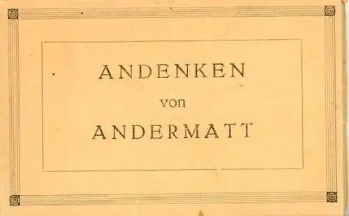 Set von 12 Ak im Umschlag  Andermatt Kanton Uri