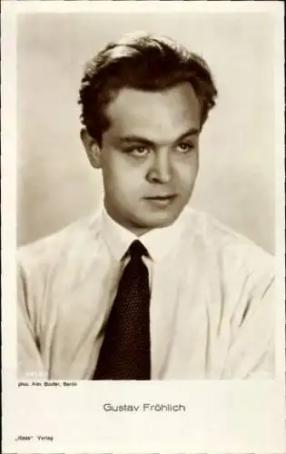 Ak Schauspieler Gustav Fröhlich, Portrait, Krawatte