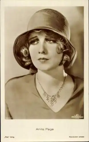 Ak Schauspielerin Anita Page, Portrait