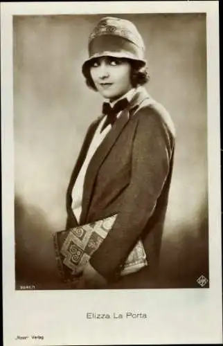 Ak Schauspielerin Elizza La Porta, Portrait