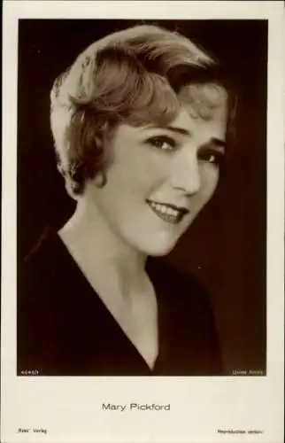 Ak Schauspielerin Mary Pickford, Portrait