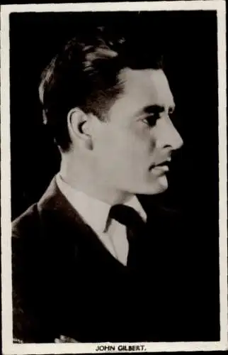 Ak Schauspieler John Gilbert, Portrait im Anzug