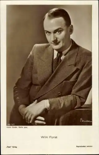 Ak Schauspieler Willi Forst, Portrait, Ross Verlag 5675 1