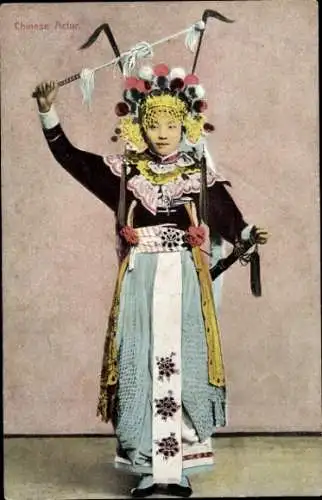 Ak Chinesische Schauspielerin, Kostüm
