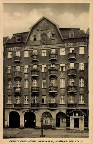 Ak Berlin Wedding Gesundbrunnen, Christliches Hospiz St. Michael, Schönwalder Straße 21