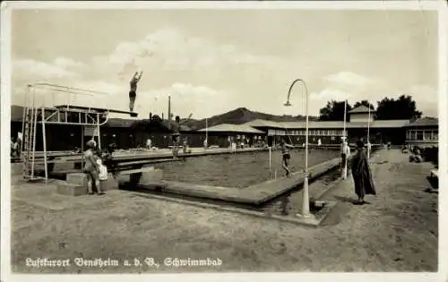 Ak Bensheim an der Bergstraße Hessen, Schwimmbad