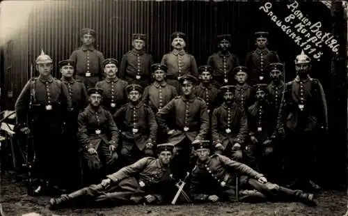 Foto Ak Grudziądz Graudenz Westpreußen, Pionier Batl. 26, 8. Korpl., Soldaten in Uniform, 1915