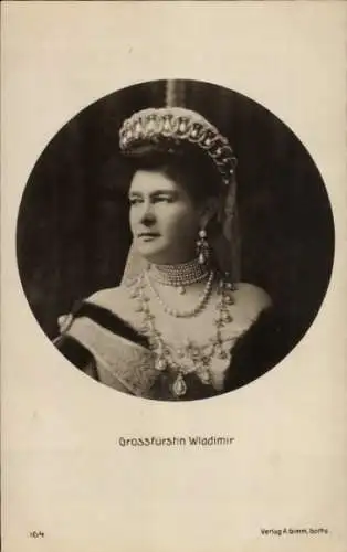 Ak Großfürstin Wladimir, Maria Pawlowna, Marie zu Mecklenburg, Portrait