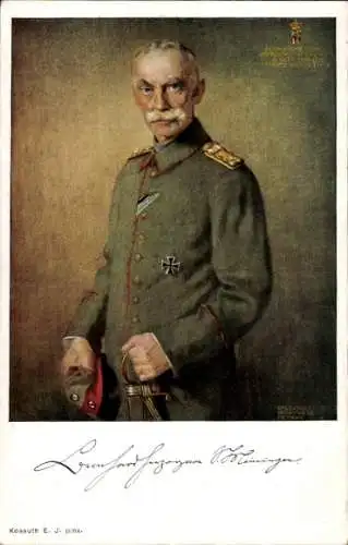 Künstler Ak Kossuth, E. J., Herzog Bernhard von Sachsen Meiningen, Portrait, Uniform