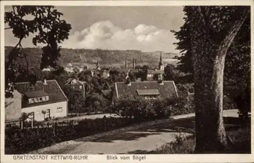 Ak Kettwig Essen im Ruhrgebiet, Gartenstadt, Blick vom Bögel