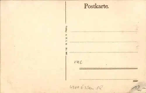 Ak Kettwig Essen im Ruhrgebiet, Teilansicht, Häuser an der Ruhr