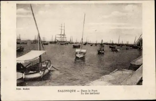 Ak Saloniki Saloniki Thessaloniki Griechenland, Hafenbild