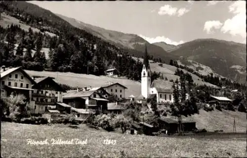 Ak Hippach Schwendberg in Tirol, Teilansicht mit Kirche