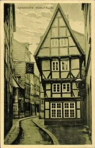 Ak Hannover in Niedersachsen, Potthof-Straße, Fachwerkhaus