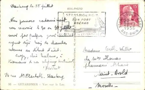 Ak Gérardmer Lothringen Vosges, Lac