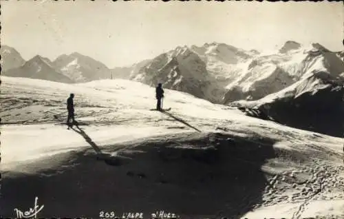 Ak Huez Isère, Alpe d’Huez, Skifahrer
