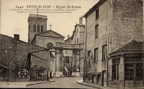 Ak Lyon St Just Rhône, Kirche St. Irenee
