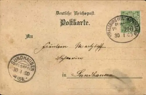 Ak Strasbourg Straßburg Elsass Bas Rhin, Teilansicht, Dächer, Störche, Storchennest