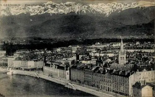 Ak Grenoble Isère, Panorama, Alpen
