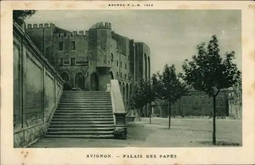 Ak Avignon Vaucluse, Palais des Papes