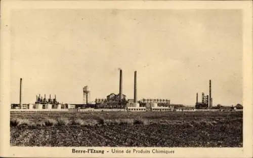 Ak Berre l'Étang Bouches-du-Rhône, Chemiefabrik