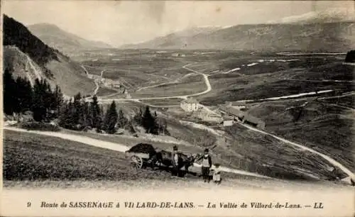 Ak Villard de Lans Isère, Panorama, Tal