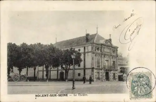 Ak Nogent sur Seine Aube, Theater