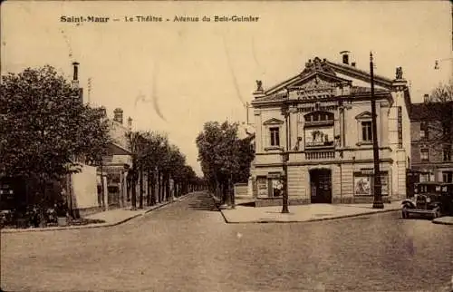 Ak Saint Maur des Fossés Val de Marne, Theater, Avenue du Bois Guimier