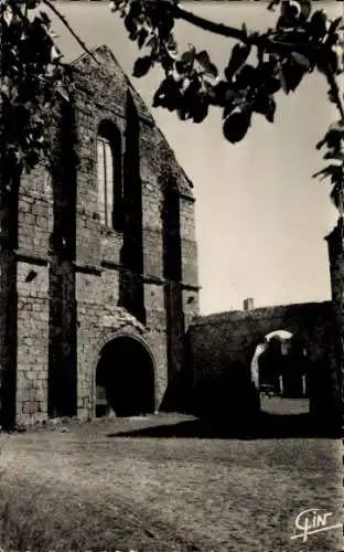 Ak Le Genest Mayenne, Abbaye de Clermont, Entree de la Chapelle et du Cloitre